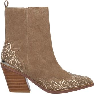 Alma En Pena Enkellaars teen details - Dames - Cowboylaarzen - Beige - 40 EU - Schoenen