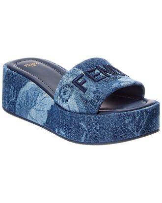 Fendi Fendi Sunshine Denim Platform Sandal