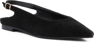 Seychelles Alameda Pointed Toe Slingback Flat in Black at Nordstrom, Size 7.5