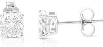 Vir Jewels 2 cttw Cushion Lab Grown Diamond Stud Earrings in 14K Gold With Push Backs For Women