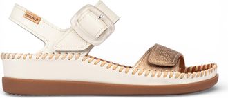 Pikolinos damessandalen met sleehak, wit en lichtgewicht, van leer - Cadaques