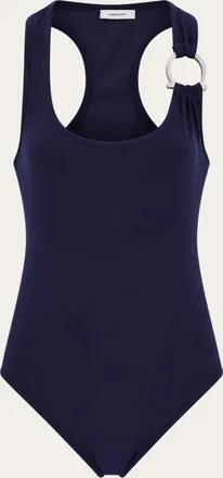 Ferragamo Women Gancini full swimsuit Blue
