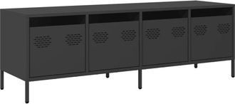 vidaXL Vidaxl - tv Cabinet Black 135x39x43.5 cm Cold-rolled Steel