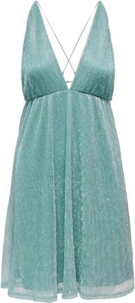 Only Elegante Jurk voor Speciale Gelegenheden - Dames - Korte kleedjes - Blauw - S - Polyester - Kleedjes