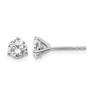 Diamond2Deal 14k Gold 1 ct Round Lab Grown Diamond Stud Earrings VS Clarity, D-E Color