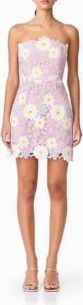 Elliatt Sigrid Strapless Minidress in Lilac Multi at Nordstrom Rack, Size Large