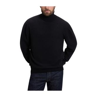 Woolrich Truien & Vesten, Heren, Zwart, XL, Wol, Pullover met col
