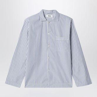 Tekla Camicia pigiama bianca/azzurra a righe