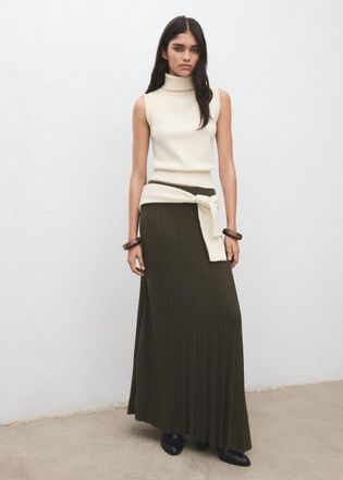 Mango Top maglia collo con risvolto grezzo - Donna - XXS - MANGO