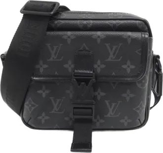 Louis Vuitton Black Coated Canvas Shoulder Bag (Pre-Owned)