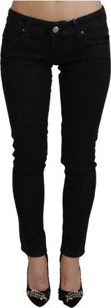 Acht Low Waist Slim Fit Denim - Dames - Skinny Jeans - Zwart - W26 - Denim - Jeans