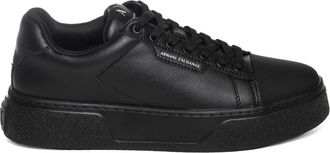 A|X Armani Exchange Lage platform sneakers - Heren - Sneakers - Zwart - 43 EU - Leer - Schoenen