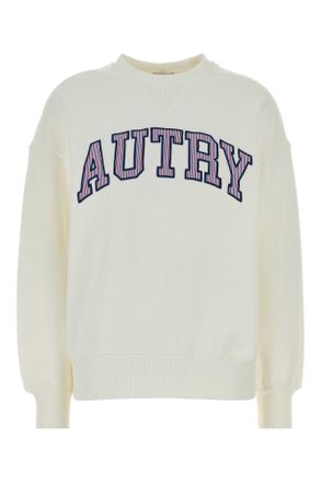 Autry White Cotton Sweatshirt