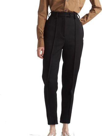 Prada Womens Black Virgin Wool Casual Pants