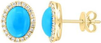 Effy Turquoise & Diamond Earrings in Blue at Nordstrom Rack