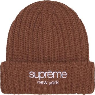 SUPREME logo-embroidered beanie - Bruin
