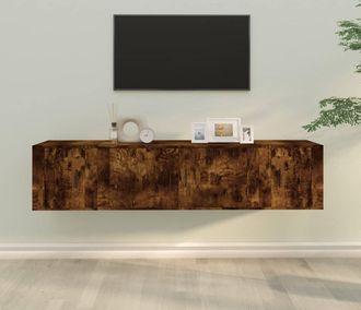 Berkfield Home 3 Piece TV Cabinet Set Smoked Oak Engineered Wood in Brown