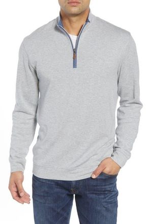 Johnnie-O Sully Quarter Zip Pullover in Light Grey at Nordstrom, Size Xxx-Large