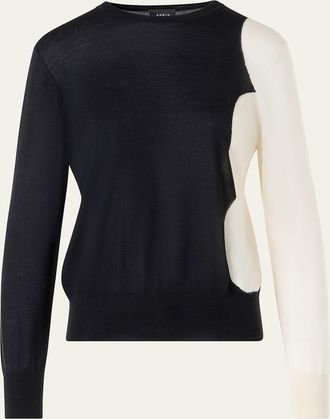 Akris Cloud Cashmere-Silk Crewneck Sweater