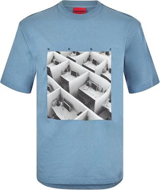 HUGO BOSS Hugo Dodger-T-shirt met print voor heren (Blauw)