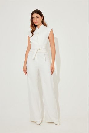 Odd Muse Womens Mus Jumpsuit T Ld99 in White - Size Medium