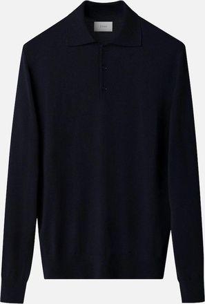 Eton Mens Eton Fine Knit Merino Polo Shirt 28 Navy - Black - Size: 40