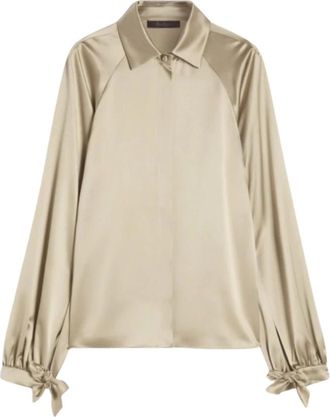 Max Mara Shirt - Dames - Overhemden - Beige - M - Overhemden
