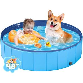 OEM Piscina Plegable Para Perros, Ba&ntilde;era De Pvc Xl De 120 Cm Para Perros, Gatos, Ni&ntilde;os, Mascotas Y Cachorros - Azul