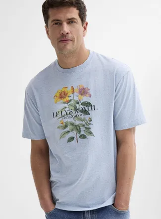 Le 31 Mens Botanical T-shirt Comfort fit Circular manufacturing