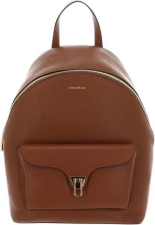 Coccinelle Leren rugzak met verstelbare bandjes - Dames - Rugzakken - Bruin - ONE Size - Tassen