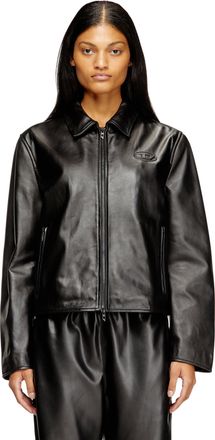 Diesel Coach jacket in leather - Leather jackets - Woman - Black
