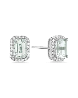 Forever Creations Forever Creations 14K 1.23 Ct. Tw. Diamond & Aquamarine Halo Earrings