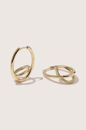 Otiumberg 14kt Gold Vermeil Pave Spiralis Earrings in Yellow Toned Gold at Nordstrom