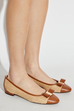 Ferragamo Varina Ballerinas, Womens, Beige