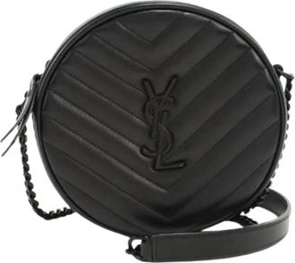 Saint Laurent Pre-owned Vintage Crossbody Bag - Dames - Vintage Schoudertas - Zwart - ONE Size - Leer - Vintage
