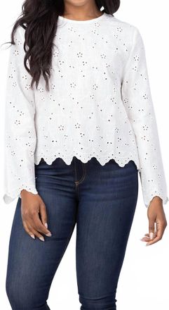 Dylan All Day Eyelet Blouse In White