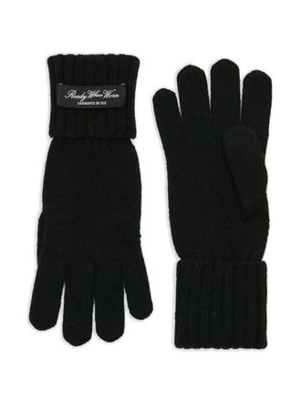 Maison Margiela Guanti con applicazione - Nero