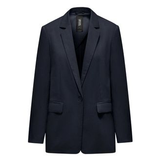 Bomboogie Half-gevoerde blazer - Dames - Jassen - Blauw - Maat: XL Katoen