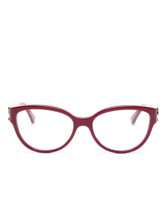 Cartier Occhiali con placca logo - Rosso