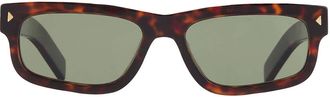Prada Polarized Green Rectangular Mens Sunglasses PR B11S 17N20G 55
