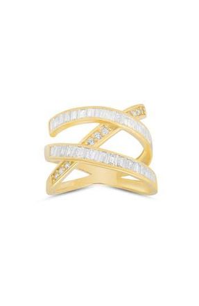 Queen Jewels Cubic Zirconia Highway Statement Ring in Gold at Nordstrom Rack, Size 10