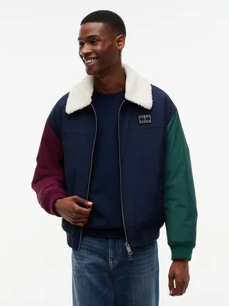 Tommy Hilfiger Mens Tommy Jeans Relaxed Aviator Jacket - Dark Blue - XL