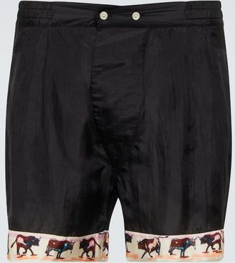Bode Taureau printed silk boxers