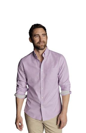 CHARLES TYRWHITT Slim Fit Button-Down Collar Non-Iron Stretch Oxford Shirt in Lavender Purple at Nordstrom, Size Small