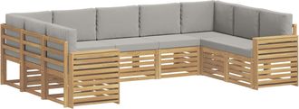 vidaXL Juegos De Sof&aacute;s Madera De Acacia S&oacute;lida Vidaxl
