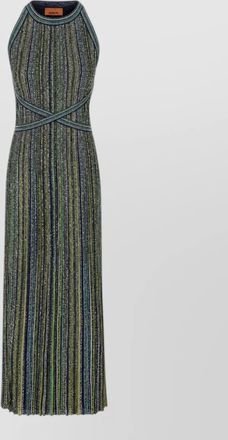 Missoni sleeveless metallic knit maxi dress