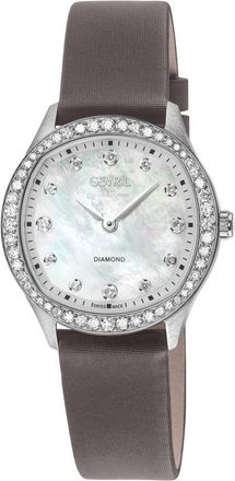 Gevril Group Morcote Diamond Mother of Pearl Dial Ladies Watch 19241
