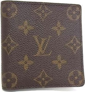 Louis Vuitton Monogram Brown Pvc Leather Wallet (Bi-Fold) (Pre-Owned)