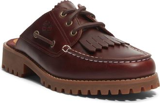 Timberland Authentic 3-Eye Lug Mule in Burgundy Full Grain at Nordstrom, Size 9.5