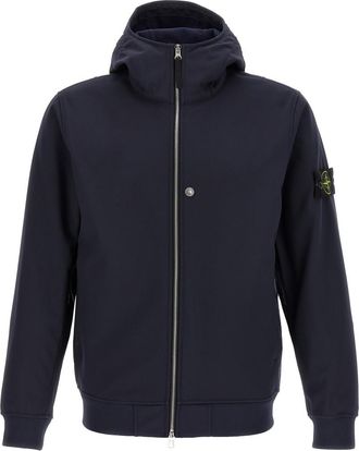 Stone Island Blue Soft Shell-R E. dyeTechnology Jacket